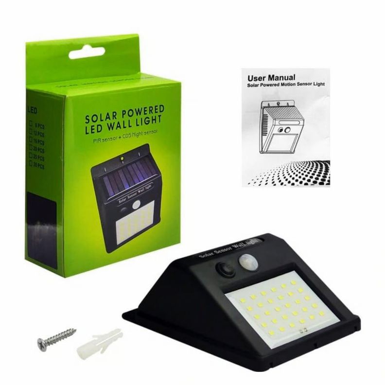 Foco Solar Led Sensor De Movimiento-3