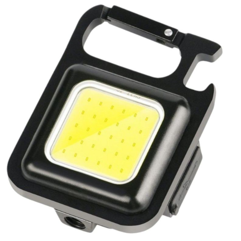 Linterna Led Cob Recargable Llavero Gancho Iman Mini Light-0