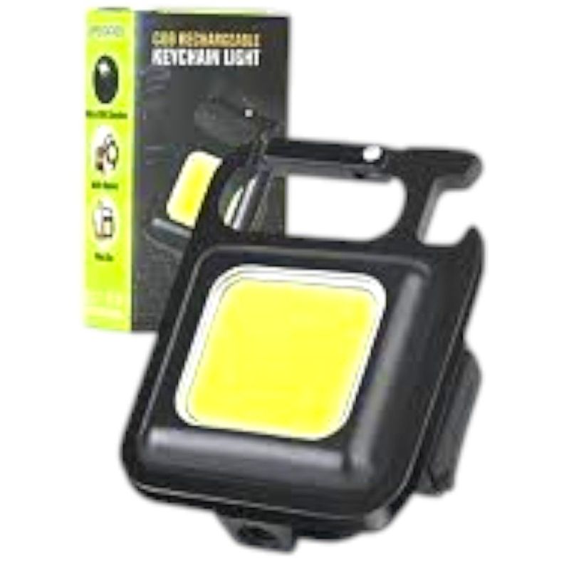 Linterna Led Cob Recargable Llavero Gancho Iman Mini Light-2