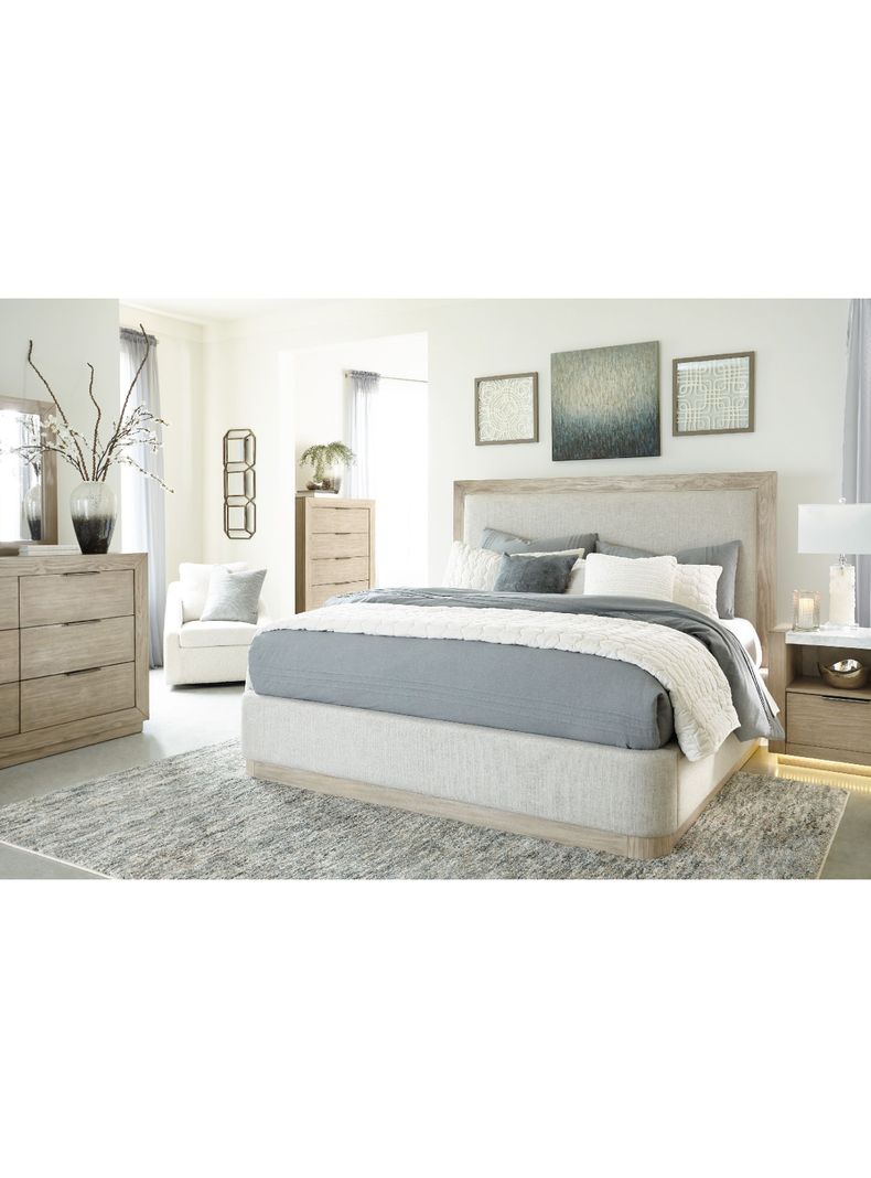 Cama king Hennington bisque-1