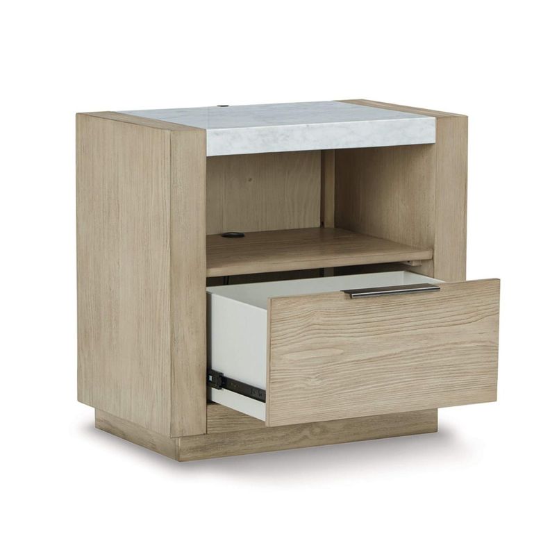 Velador Hennington 1 cajón y USB-2
