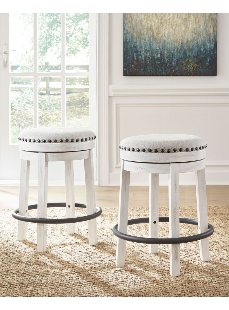 Taburete bar giratorio Valebeck white-1