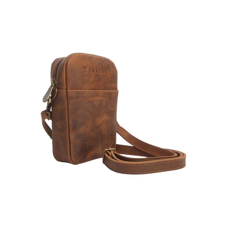 Cartera  de Cuero Canela-0