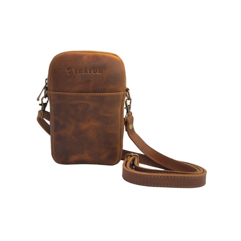 Cartera  de Cuero Canela-1