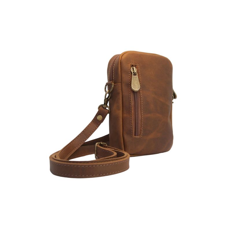 Cartera  de Cuero Canela-2