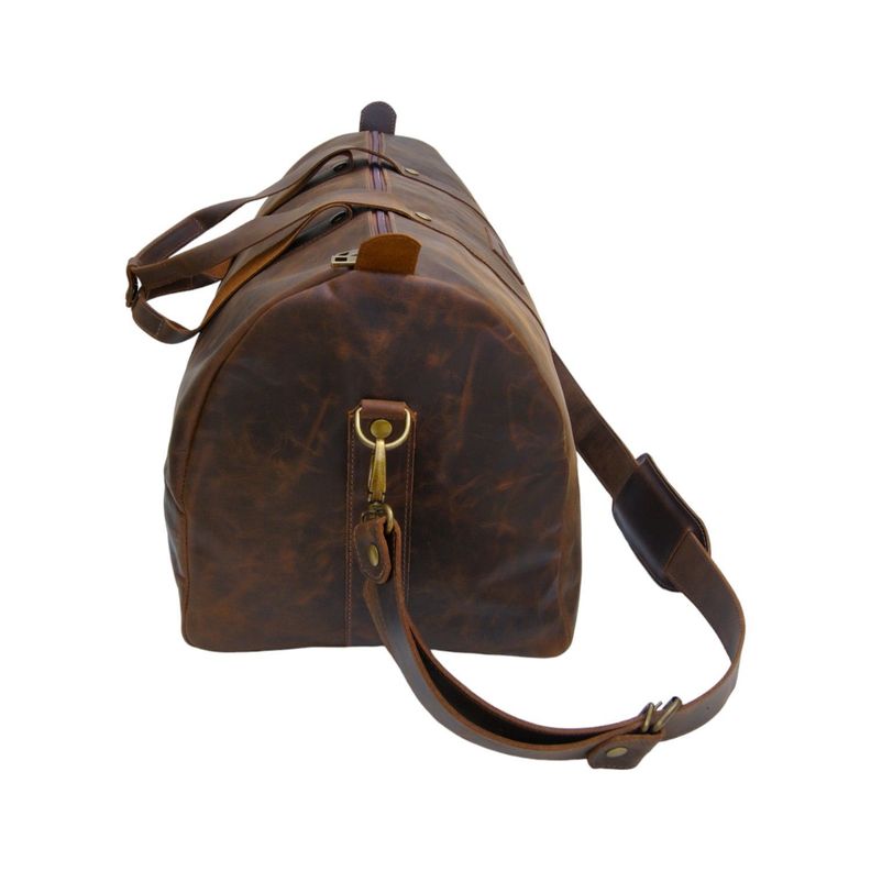 Bolso de Viaje de Cuero Café Tostado-0