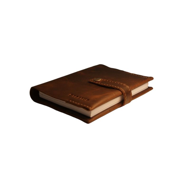 Cuaderno de cuero de 100 hojas pequeño-0