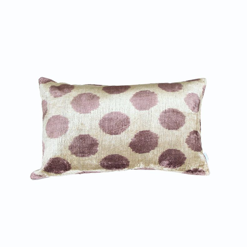Cojín de terciopelo de seda 60x40 cms Yildir palo rosa-0