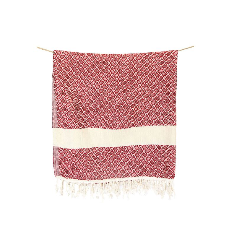 Toalla Turca Akdeniz Roja 1 m x 1,95 m-0