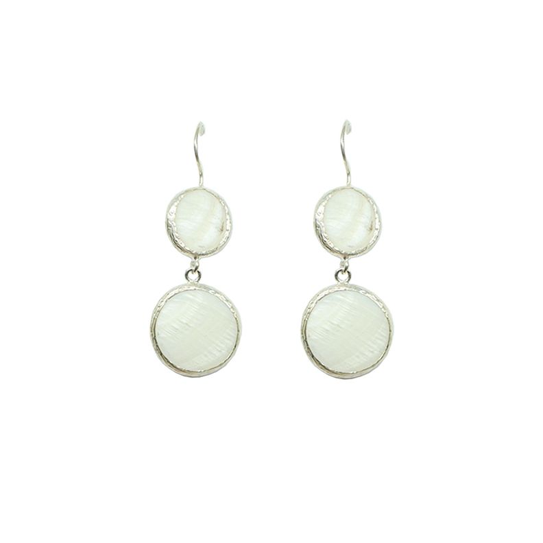 Aros Icki blancos plata-0