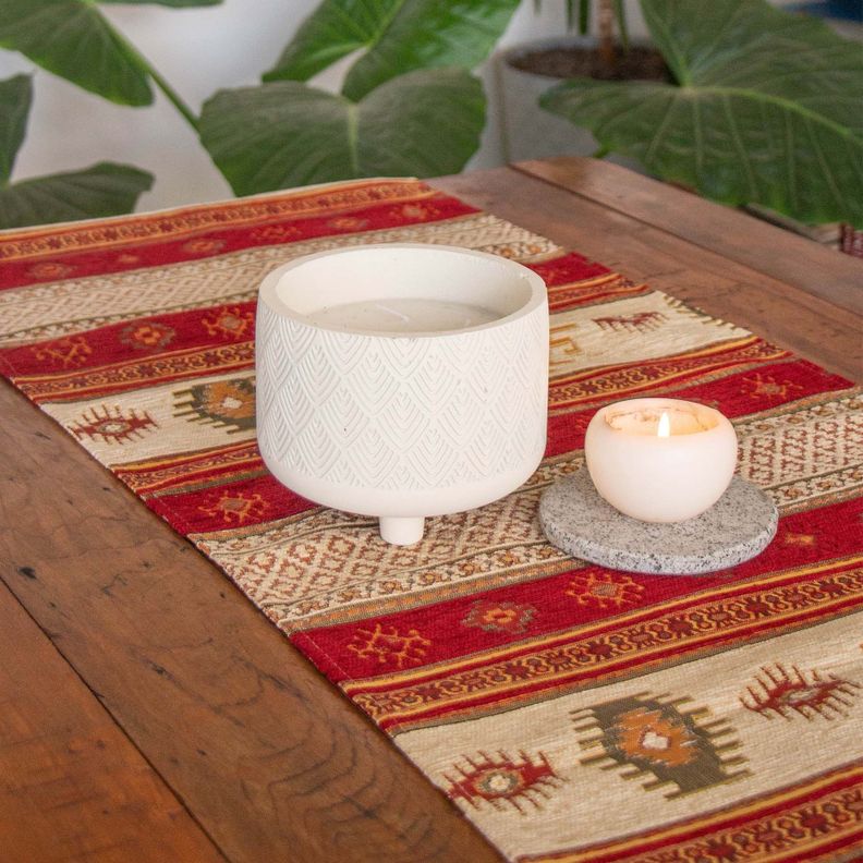 Camino de mesa 1,40 m Kilim Rojo y Beige-1