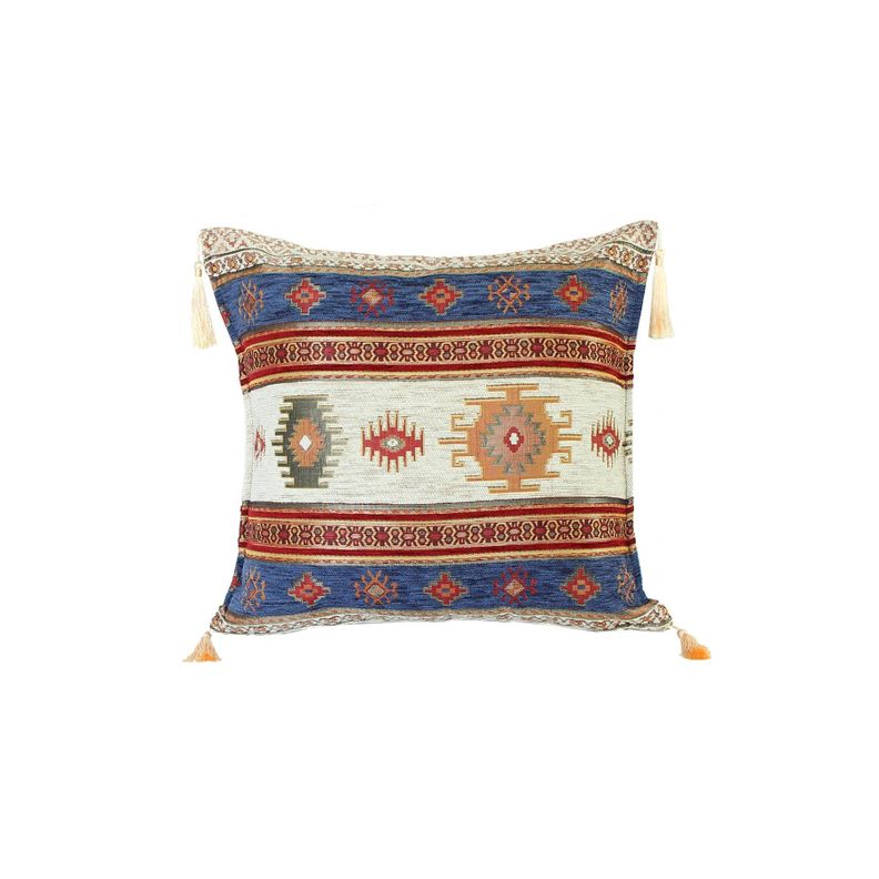 Cojin turco 42x42 Kilim Blanco y Azul Surtido 45x45