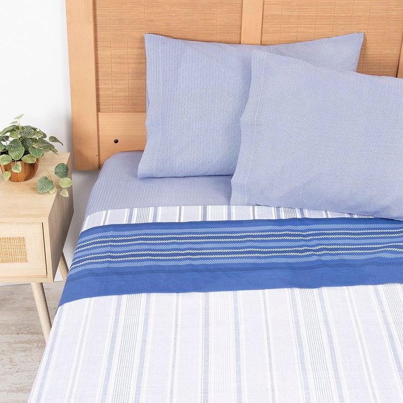 Sabana Estampada 144 H 2 P Lines Diseno 1
