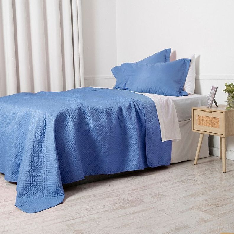 Quilt Cordoba lisa  2 P Azul-1