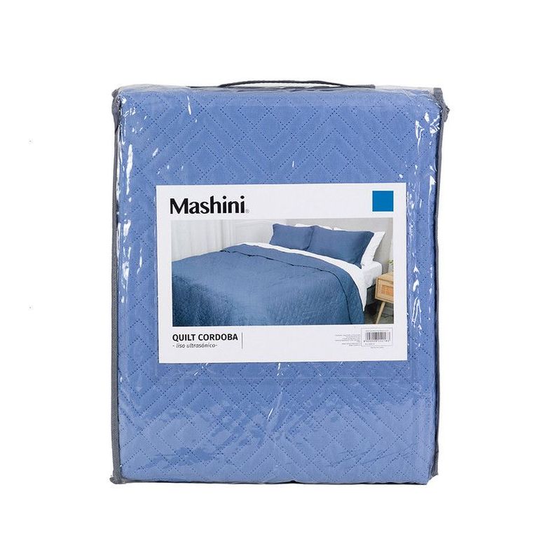 Quilt Cordoba lisa  2 P Azul-4