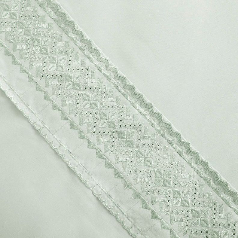 Sabana lisa  MF  Broderie Bordada 1.5 P Verde-1