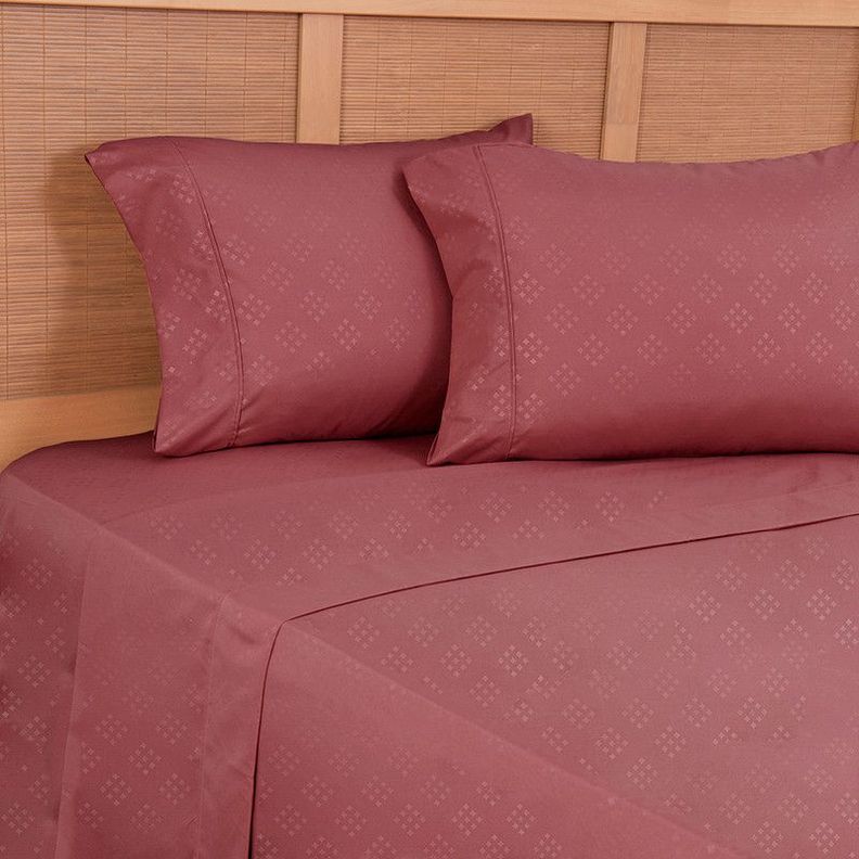 Sabana MF Lisa Embossed 2 P Rojo