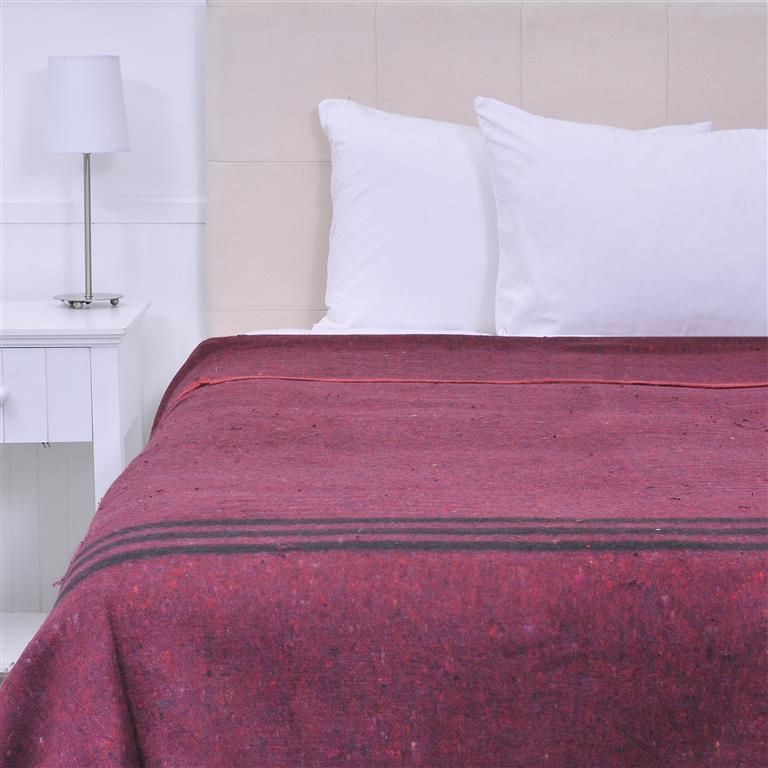 Frazada Termica King Lineas Rojo