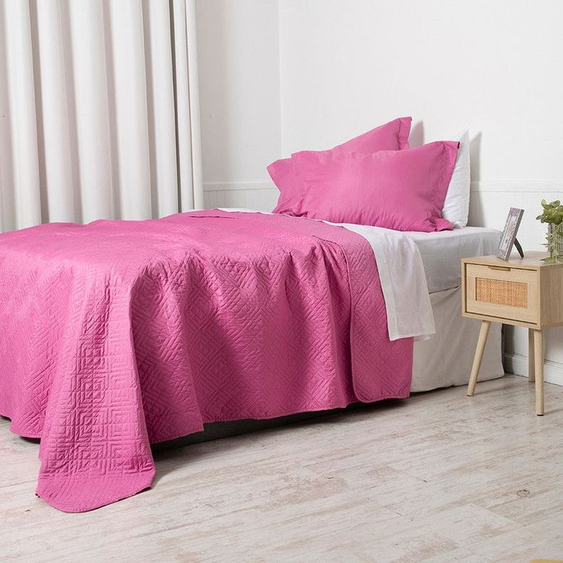 Quilt Cordoba lisa  2 P Fucsia-1