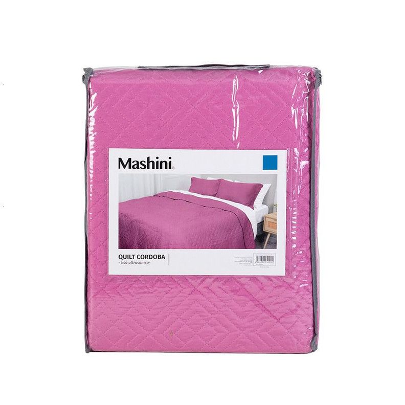 Quilt Cordoba lisa  2 P Fucsia-4