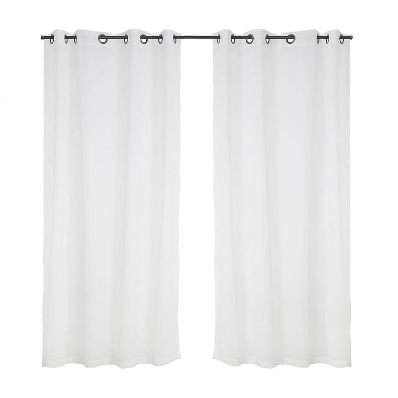 Set Cortinas Velo Lino-Argolla 140x220 Beige-0