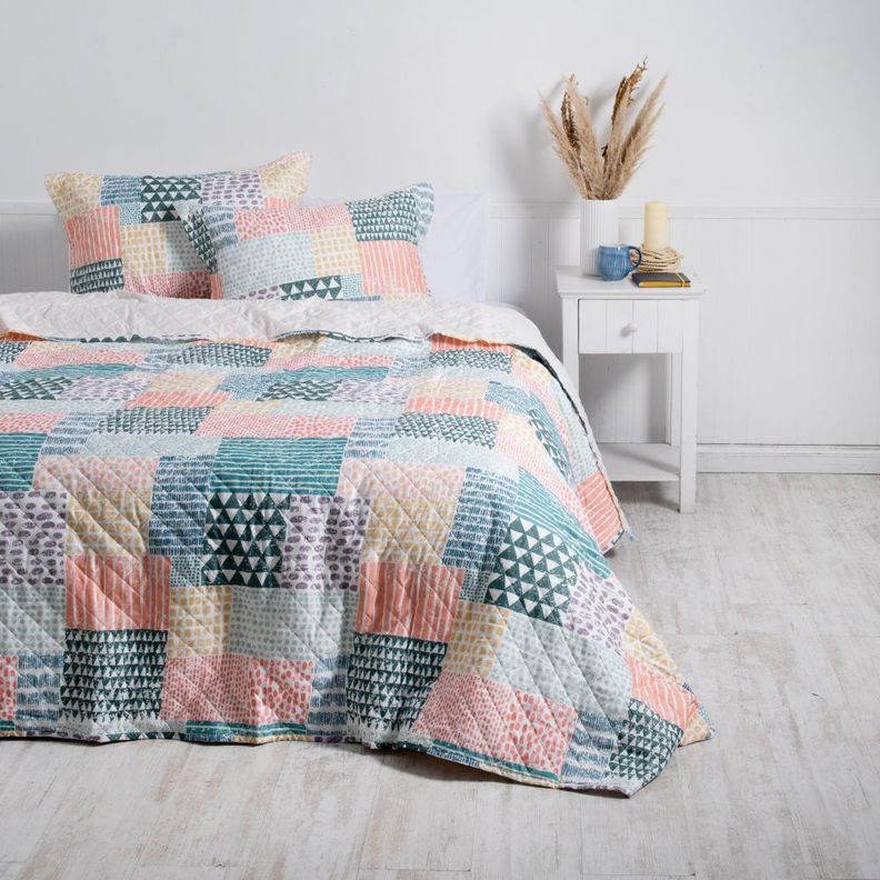 Quilt Cosido Patchwork Mashini King Aries