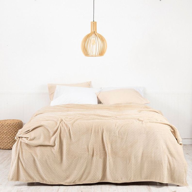 Frazada Coral Embossed King Beige N