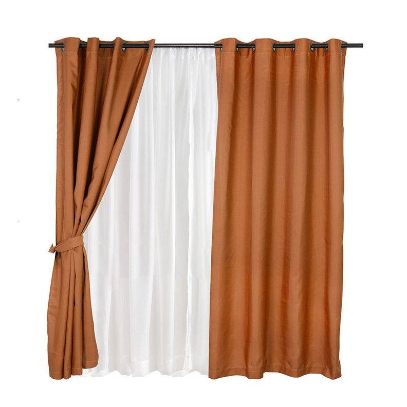 Set Cortina 8pzas Arg. 140x220 Ladrillo Pucón-0