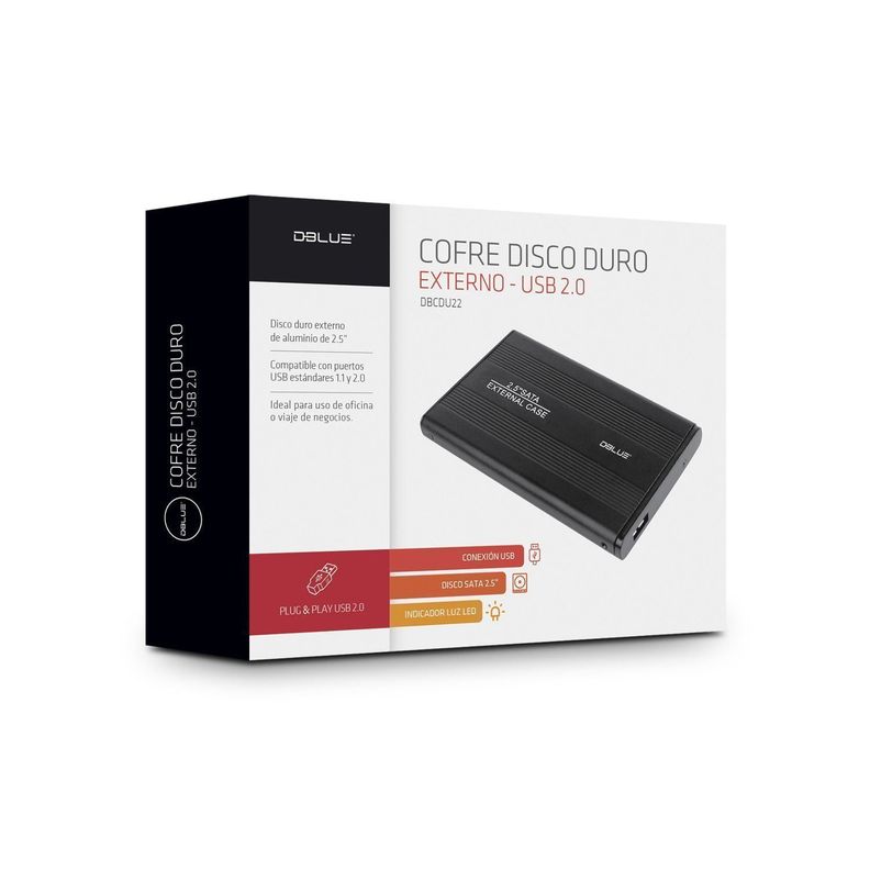 Cofre de Disco Duro Externo Sata 2.5 Dblue-0