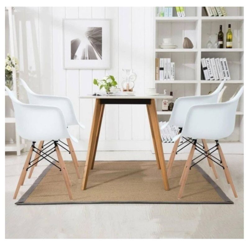 Pack 4 Sillas Butaca Estilo Eames Blancas-4