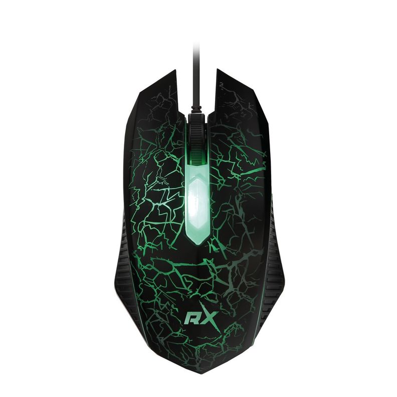 Mouse Gamer Ergonomico 1000 DPI Retroiluminado Negro Reptilex-2