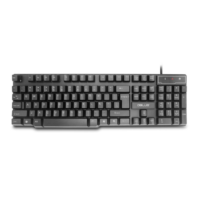 Teclado Gamer Retroiluminado USB Para PC Membrana Silicona-0
