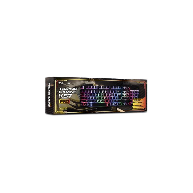 Teclado Gamer Retroiluminado USB Para PC Membrana Silicona-1