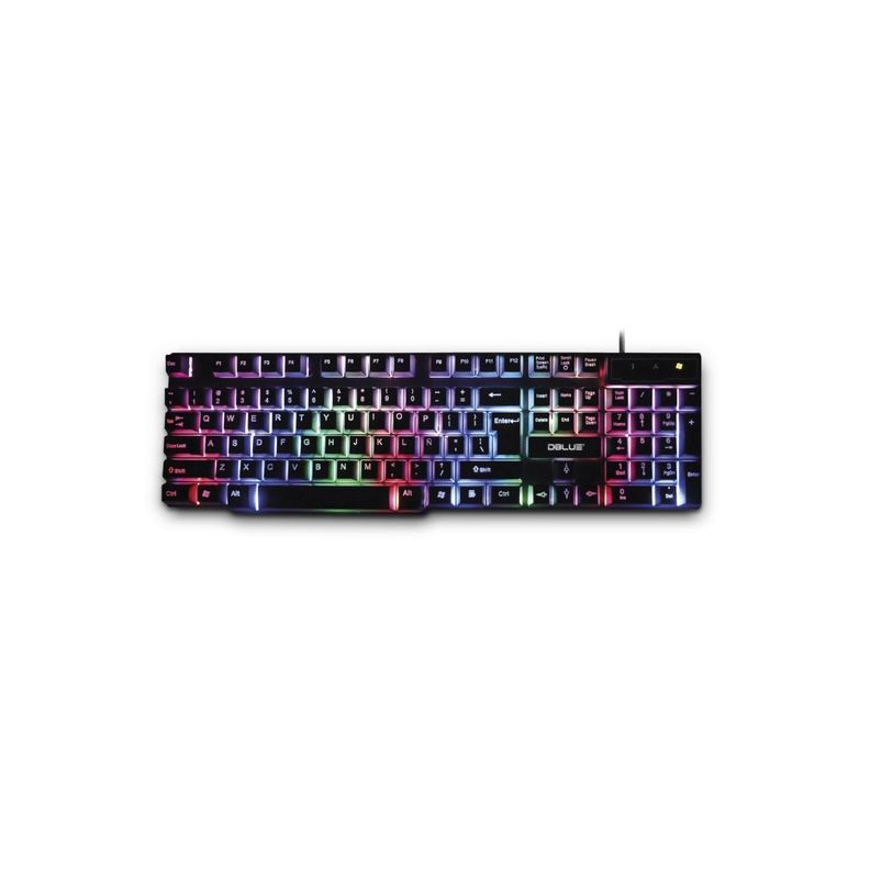 Teclado Gamer Retroiluminado USB Para PC Membrana Silicona-2