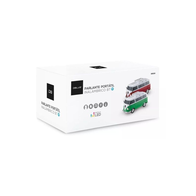 Mini Parlante Bluetooth Combi Verde Radio FM Dblue-2