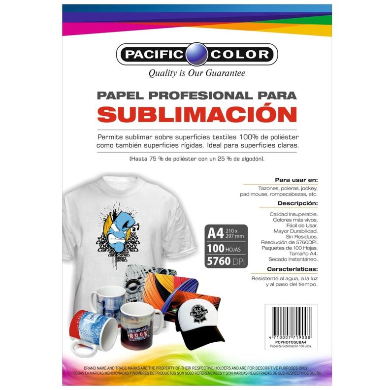 100 Hojas Papel Para Sublimación Profesional 100 Hojas A4-0