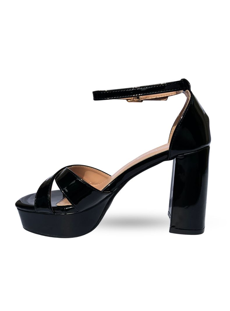 Sandalia Taco Alto Lena Negro Bella Moda-1