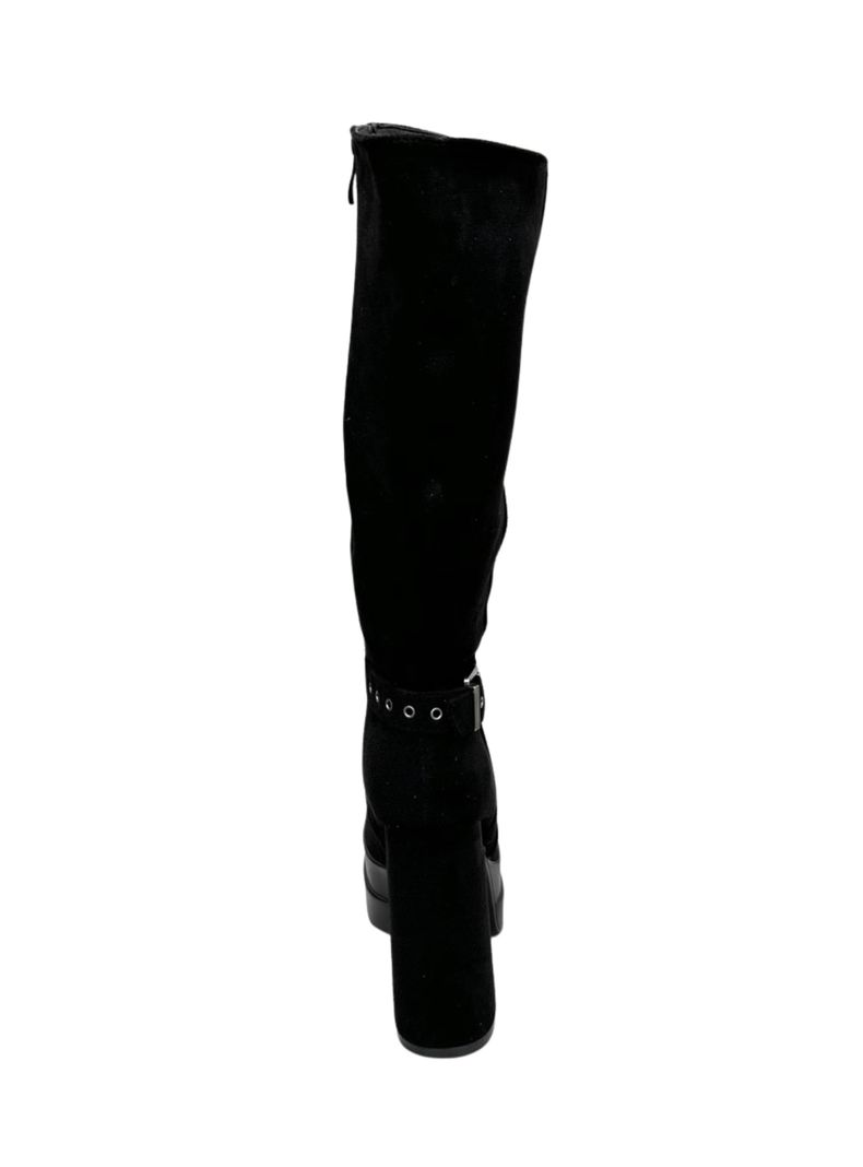 BOTA GAMUZA MUJER DAILA NEGRO BELLA MODA-3