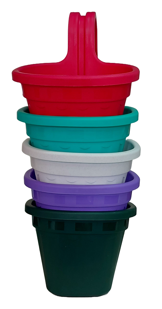 Pack X 8 Macetero Colgante Simple 21 Cm. Colores-1