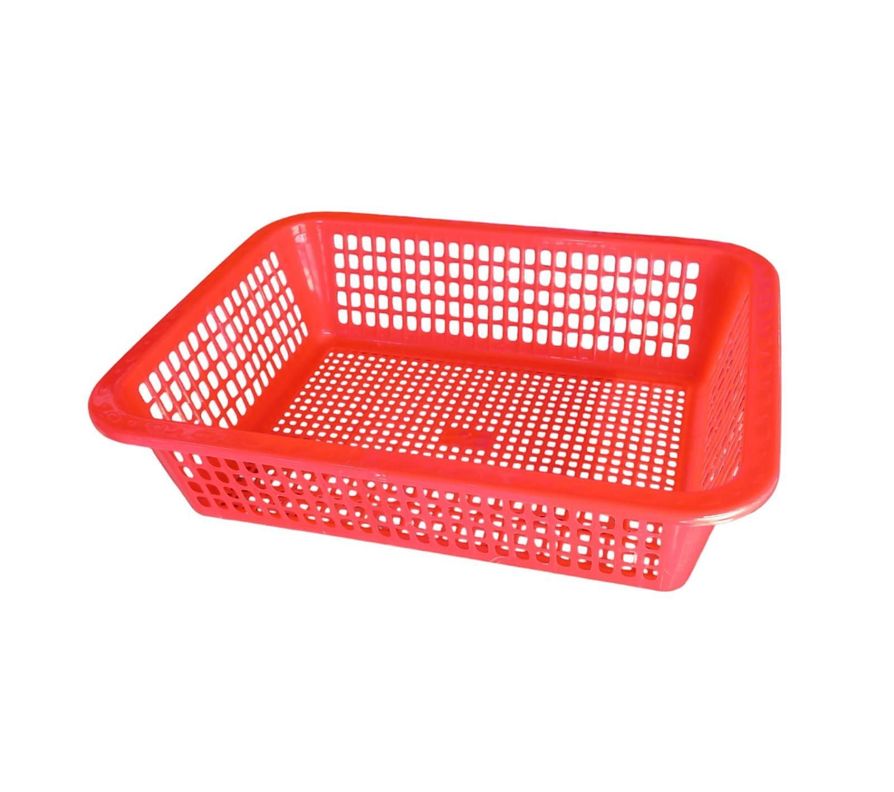 Pack X 10 Unid Canasta Bandeja Plástico Rectangular 34 Cm-0