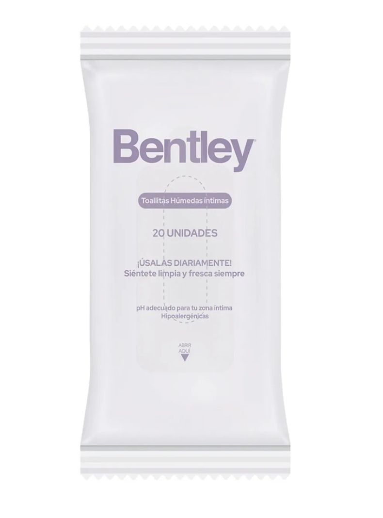 Toallitas Humedas Intimas Bentley Wipes 20un Hipoalergenica
