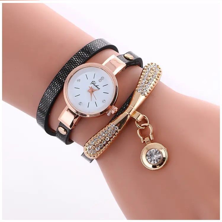 Reloj de lujo Personalizado para Mujeres con Incrustaciones y Pulsera-3