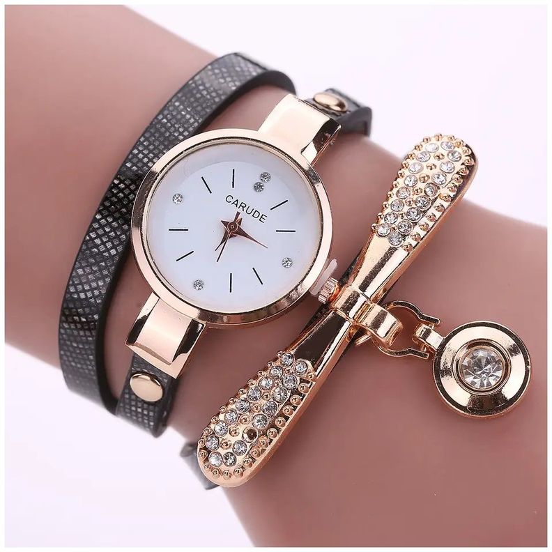 Reloj de lujo Personalizado para Mujeres con Incrustaciones y Pulsera-2
