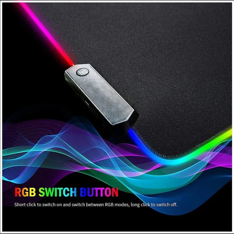 Mousepad Gamer Led RGB USB 80X30cm Negra-3