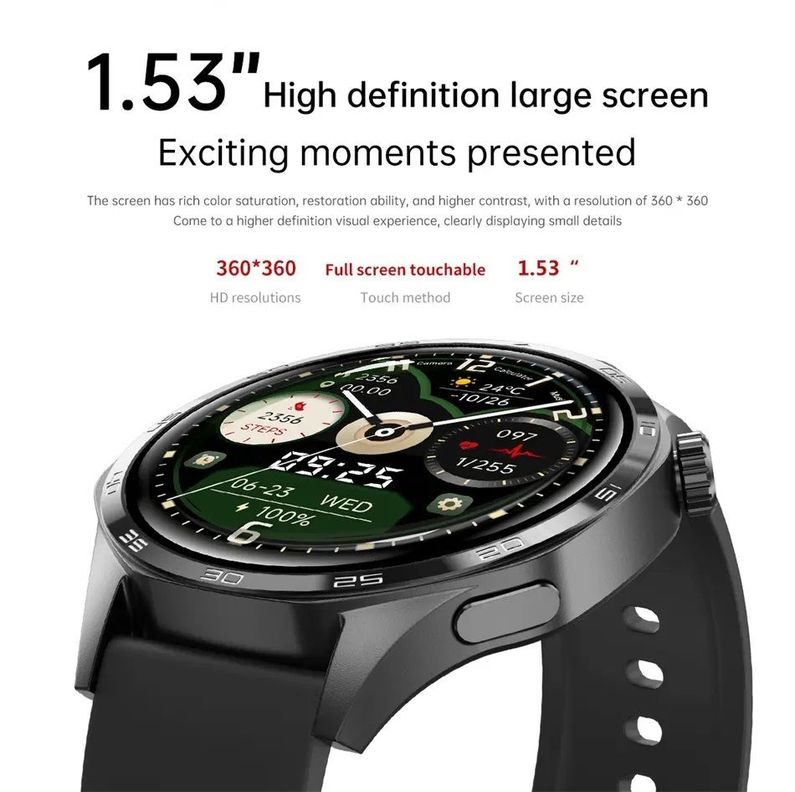Smartwatch GT5 PRO Llamadas Bluetooth 5 Monitoreo Salud 300 mAh IP67-2