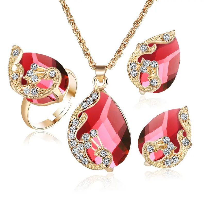 Set de lujo Exclusivo para Mujeres con Reloj Colgante Aros y Pulsera-7