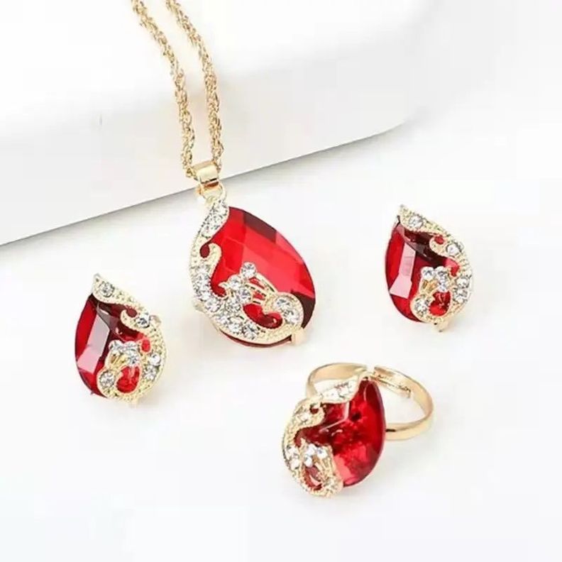 Set de lujo Exclusivo para Mujeres con Reloj Colgante Aros y Pulsera-5