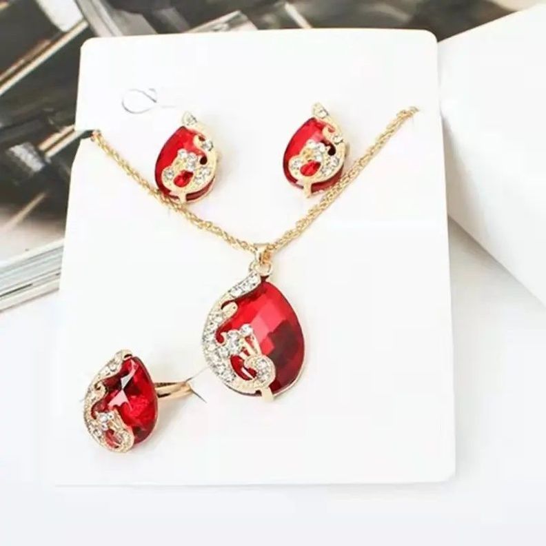 Set de lujo Exclusivo para Mujeres con Reloj Colgante Aros y Pulsera-6