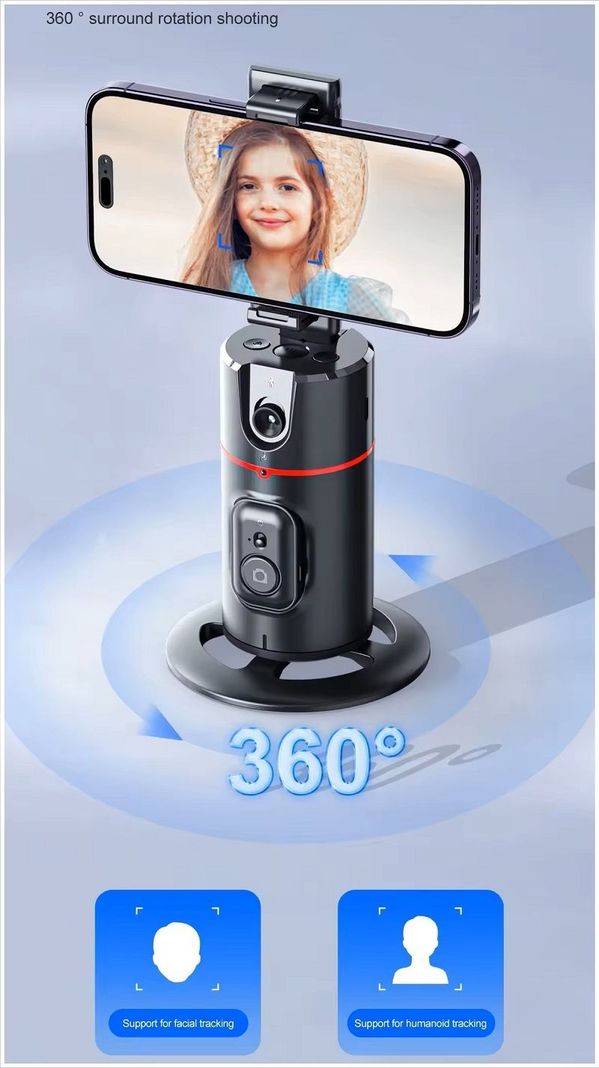 Trípode Seguimiento Facial Automático Control Remoto y Rotación 360°-2