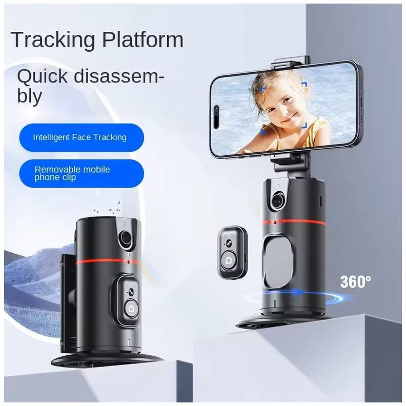 Trípode Seguimiento Facial Automático Control Remoto y Rotación 360°-3